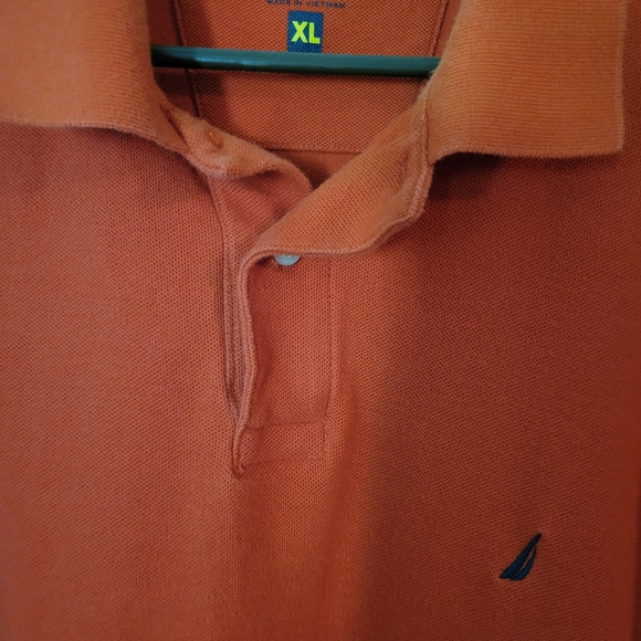 Men's XL Orange Nautica Polo Shirt - Picture 3 of 3